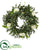 Silk Plants Direct Eucalyptus and Camellia Double Ring Artificial Wreath with Twig Base - Peach - Pack of 1