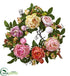 Silk Plants Direct Mixed Peony & Berry Wreath - Pack of 1