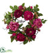 Silk Plants Direct Peony & Berry Wreath - Pack of 1