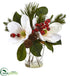 Silk Plants Direct Magnolia, Pine, and Berry - Pack of 1