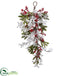 Silk Plants Direct Berry, Pine & Snowflake Teardrop - Pack of 1