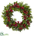 Silk Plants Direct Berry Boxwood Wreath - Pack of 1
