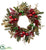 Silk Plants Direct Ornament, Pine & Pine cone Wreath - Pack of 1