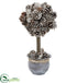 Silk Plants Direct Snowy Pinecone Top - Pack of 1