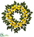 Silk Plants Direct Lemon Wreath - Pack of 1