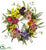 Silk Plants Direct Mixed Flower Wreath - Pack of 1