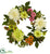 Silk Plants Direct Dahlia Mum Wreath - Pack of 1