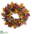 Silk Plants Direct Oak Leaf, Acorn & Pine Wreath - Pack of 1