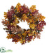 Silk Plants Direct Oak Leaf, Acorn & Pine Wreath - Pack of 1