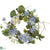 Silk Plants Direct Hydrangea Wreath - Blue - Pack of 1