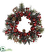 Silk Plants Direct Apple Berry Wreath - Pack of 1