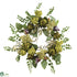 Silk Plants Direct Artichoke Floral Wreath - Assorted - Pack of 1