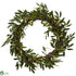 Silk Plants Direct Olive Wreath - Green - Pack of 1