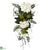 Silk Plants Direct Hydrangea Teardrop - White - Pack of 1