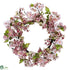 Silk Plants Direct Cherry Blossom Wreath - Pink - Pack of 1