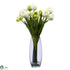 Silk Plants Direct Tulip - Cream/ Green - Pack of 1