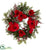 Silk Plants Direct Amaryllis Wreath - Pack of 1