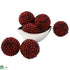 Silk Plants Direct Red Berry Ball - Pack of 1