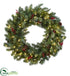 Silk Plants Direct Lighted Pine Wreath - Pack of 1
