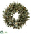 Silk Plants Direct Lighted Frosted Pine Wreath - Pack of 1