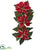 Silk Plants Direct Poinsettia, Pine Cone & Burlap Teardrop - Pack of 1