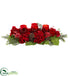 Silk Plants Direct Triple Hydrangea Red Candelabrum - Pack of 1