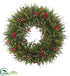 Silk Plants Direct Cedar Berry Wreath - Pack of 1