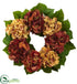 Silk Plants Direct Autumn Hydrangea Wreath - Pack of 1