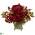 Silk Plants Direct Peony & Hydrangea - Red - Pack of 1
