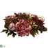Silk Plants Direct Peony Hydrangea Candelabrum - Red - Pack of 1