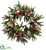 Silk Plants Direct Holly Berry Wreath - Pack of 1