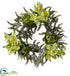 Silk Plants Direct Iced Cymbidium & Artichoke Wreath - Pack of 1