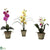 Silk Plants Direct Potted Orchid Mix - Assorted - Pack of 3