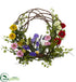 Silk Plants Direct Spring Floral Wreath - Pack of 1