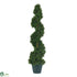 Silk Plants Direct Cedar Spiral - Green - Pack of 1