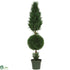 Silk Plants Direct Cypress Ball and Cone - Green - Pack of 1