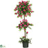 Silk Plants Direct Mini Bougainvillea Topiary - Beauty - Pack of 1