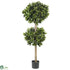 Silk Plants Direct Sweet Bay Double Ball Topiary - Green - Pack of 1