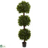 Silk Plants Direct Sweet Bay Triple Ball Topiary - Pack of 1