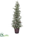 Silk Plants Direct Snowy Mini Pine - Pack of 1