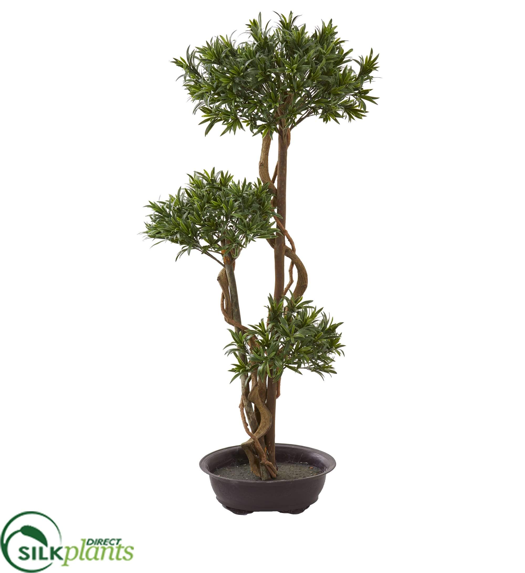 artifical silk bonsai tree Silk Plants Direct Bonsai Styled Podocarpus Artificial Tree