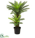 Silk Plants Direct Double Potted Cycas Artificial Tree - Pack of 1