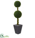 Silk Plants Direct Double Ball Boxwood Topiary Artificial Tree - Pack of 1