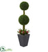 Silk Plants Direct Double Boxwood Ball Topiary Artificial Tree - Pack of 1