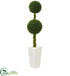 Silk Plants Direct Double Ball Boxwood Topiary Artificial Tree - Pack of 1