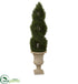 Silk Plants Direct Double Pond Cypress Artificial Spiral Topiary Tree - Pack of 1