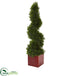 Silk Plants Direct Cedar Spiral Artificial Topiary Tree - Pack of 1