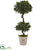 Silk Plants Direct Sweet Bay Double Topiary Tree - Pack of 1