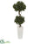 Silk Plants Direct Sweet Bay Artificial Double Topiary - Pack of 1