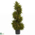 Silk Plants Direct Cedar Spiral Topiary - Pack of 1